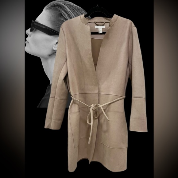 Elegant Imitation Suede Lightweight Coat H&M NWT’s - Picture 8 of 9
